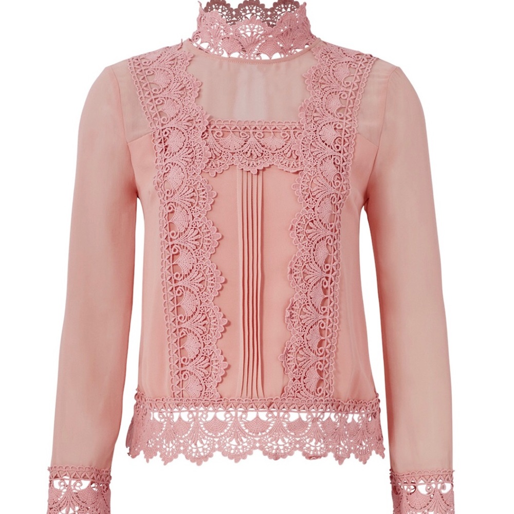 🛑 SOLD 🛑 Rose Chiffon Ruffled Top